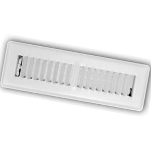 Everbilt Floor Air Register 2 in. x 10 in. 2-Way Steel Floor Air Register, White